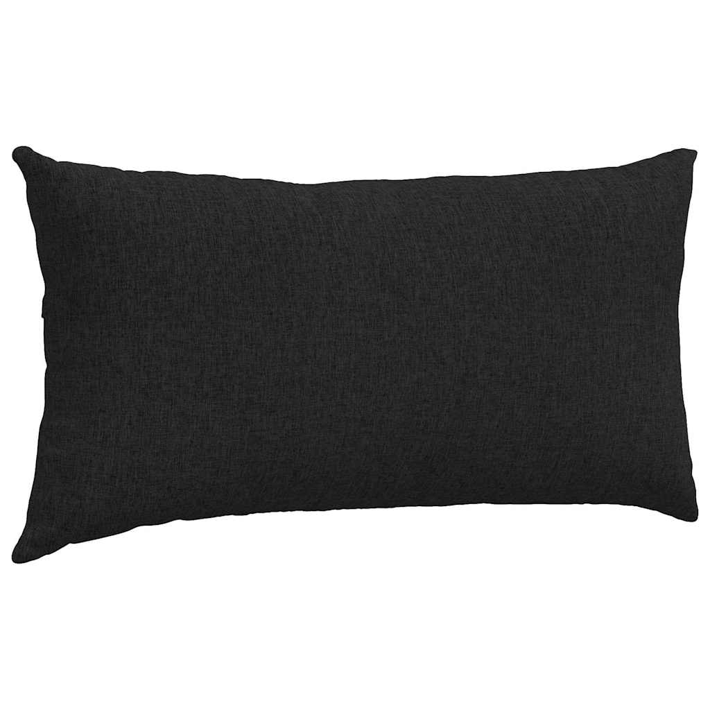 Cuscini da Divano 2 pcs Nero 80 x 40 cm Tessuto