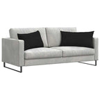 Cuscini da Divano 2 pcs Nero 80 x 40 cm Tessuto