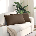 Cuscini da Divano 2 pcs Marrone 80 x 40 cm Tessuto