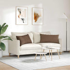Cuscini da Divano 2 pcs Marrone 80 x 40 cm Tessuto