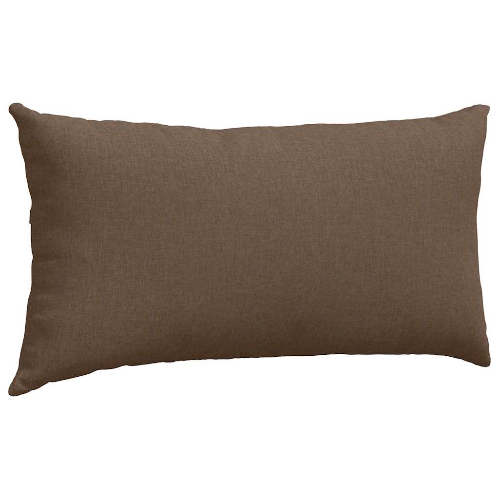Cuscini da Divano 2 pcs Marrone 80 x 40 cm Tessuto