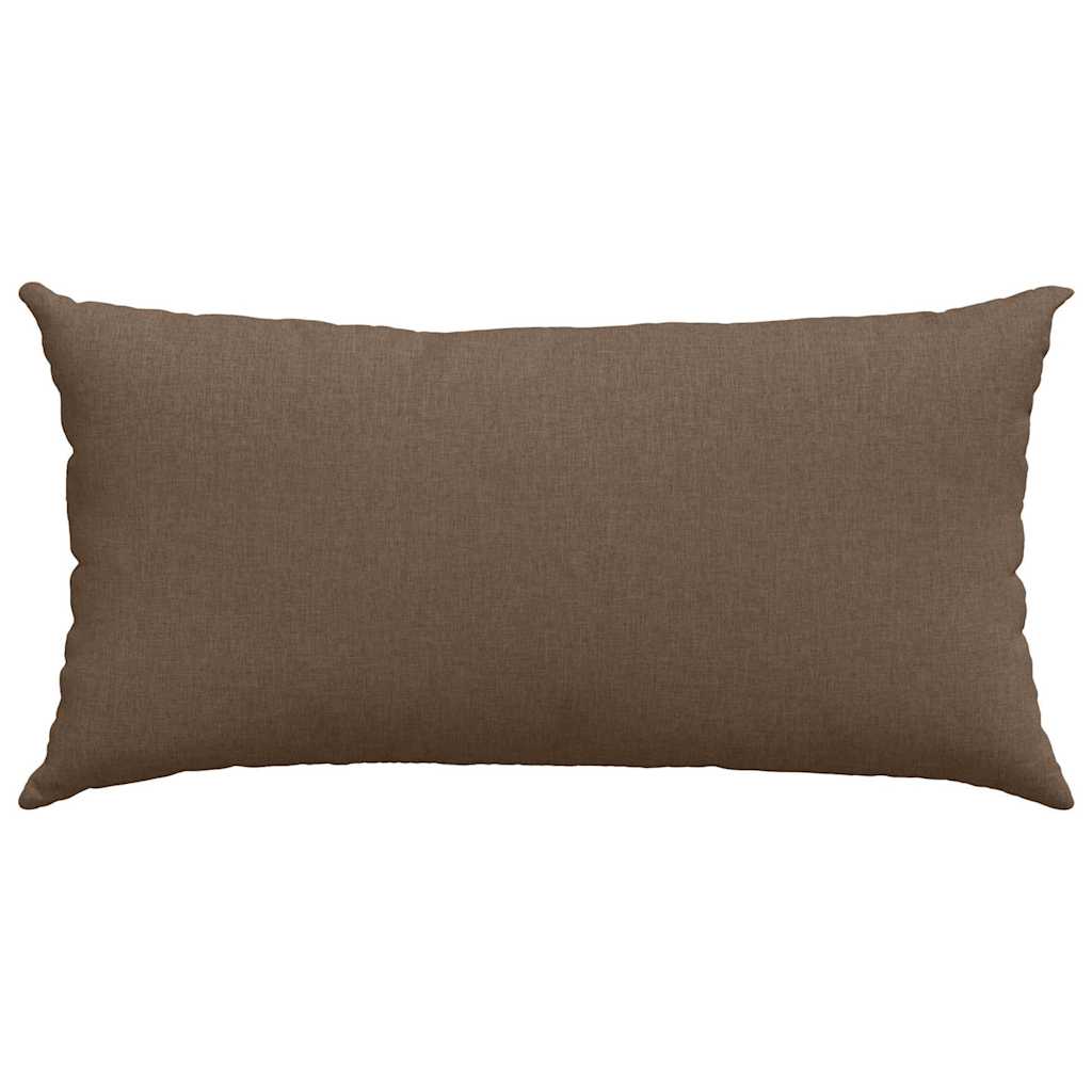 Cuscini da Divano 2 pcs Marrone 80 x 40 cm Tessuto