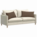 Cuscini da Divano 2 pcs Marrone 80 x 40 cm Tessuto