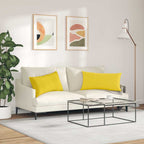 Cuscini da Divano 2 pcs Giallo Chiaro 80 x 40 cm Tessuto