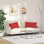 Cuscini da Divano 2 pcs Rosso 80 x 40 cm Tessuto