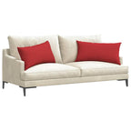 Cuscini da Divano 2 pcs Rosso 80 x 40 cm Tessuto