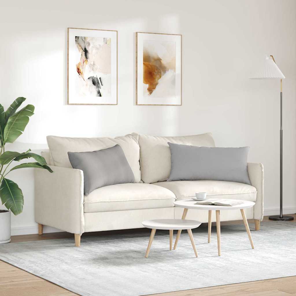 Cuscini da Divano 2 pcs Grigio Nuvola 80 x 40 cm Tessuto