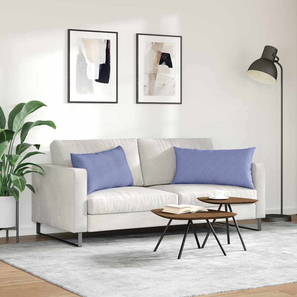 Cuscini da Divano 2 pcs Blu jeans 80 x 40 cm Tessuto