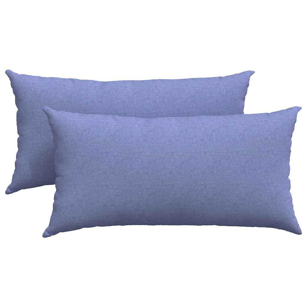 Cuscini da Divano 2 pcs Blu jeans 80 x 40 cm Tessuto