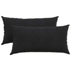 Cuscini da Divano 2 pcs Nero 80 x 40 cm Tessuto in Cords