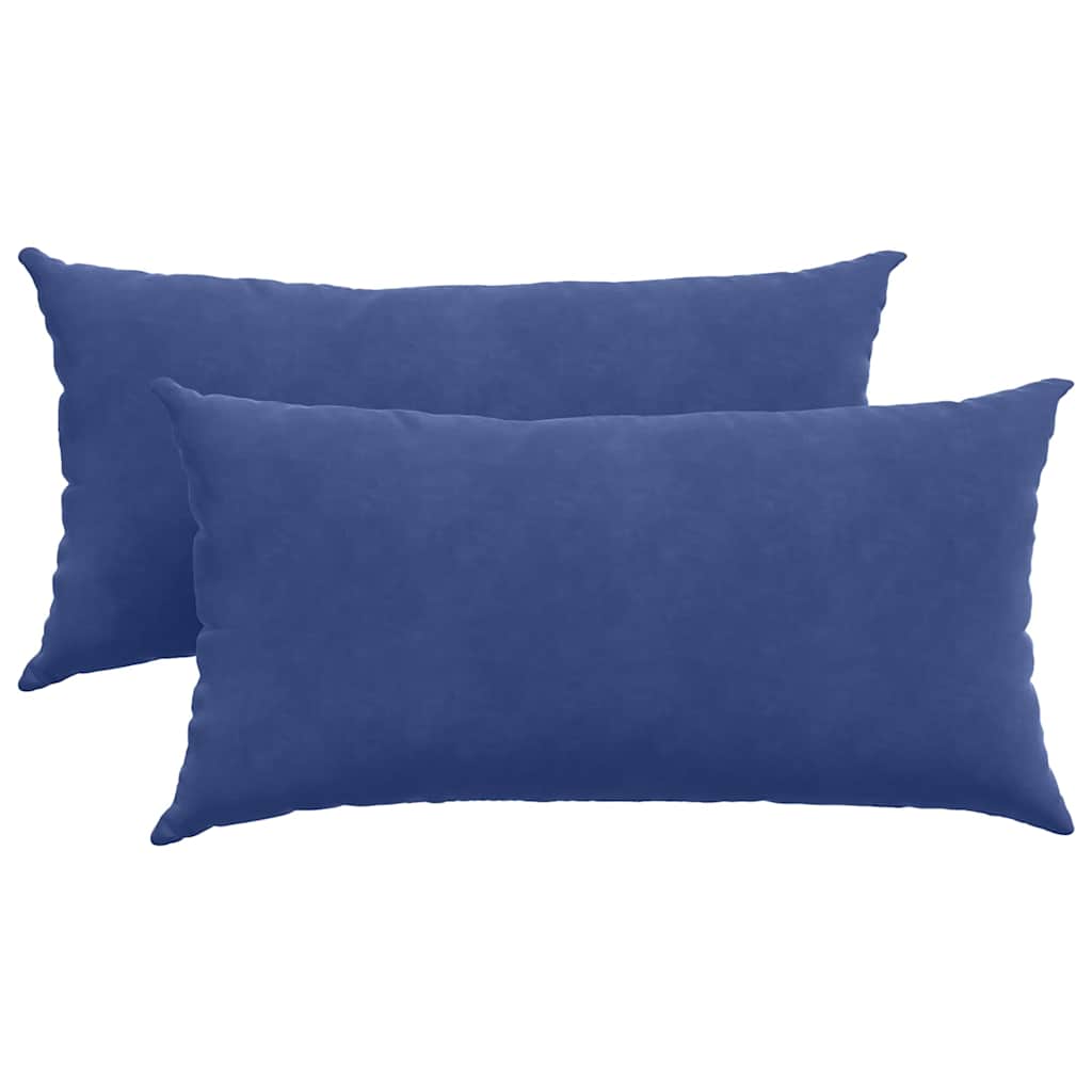 Cuscini da Divano 2 pcs Blu Polizia 80 x 40 cm Tessuto in Cords