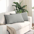 Cuscini da Divano 2 pcs Grigio chiaro 80 x 40 cm Tessuto