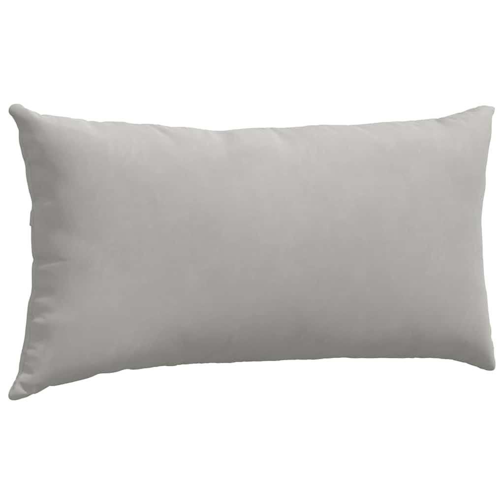 Cuscini da Divano 2 pcs Grigio chiaro 80 x 40 cm Tessuto