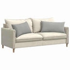 Cuscini da Divano 2 pcs Grigio chiaro 80 x 40 cm Tessuto