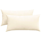 Cuscini da Divano 2 pcs Crema 80 x 40 cm Tessuto in Cords