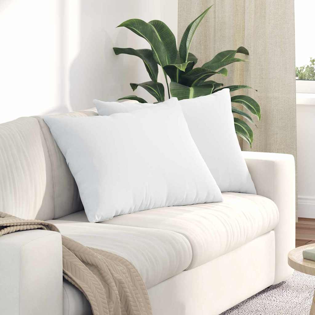 Cuscini da Divano 2 pcs Bianco 70 x 50 cm Tessuto