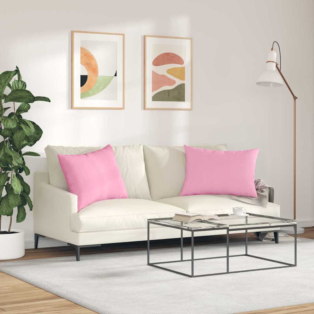 Cuscini da Divano 2 pcs Rosa 70 x 50 cm Tessuto