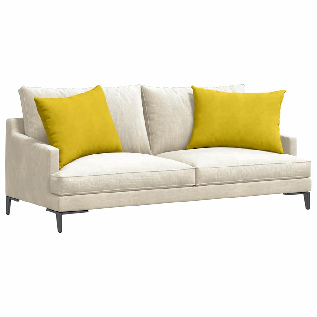 Cuscini da Divano 2 pcs Giallo 70 x 50 cm Tessuto in Cords