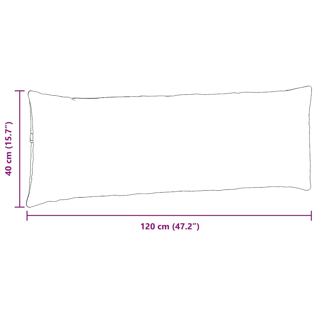 Cuscini da Divano 2 pcs Grigio chiaro 120 x 40 cm Tessuto