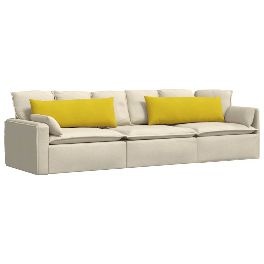 Cuscini da Divano 2 pcs Giallo 120 x 40 cm Tessuto in Cords