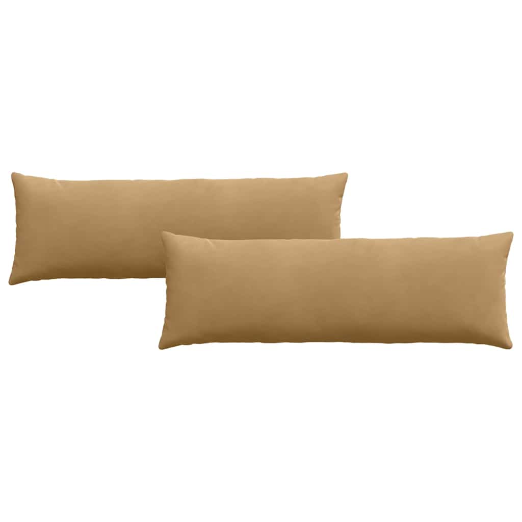 Cuscini da Divano 2 pcs Marrone 120 x 40 cm Tessuto in Cords