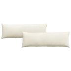 Cuscini da Divano 2 pcs Crema 120 x 40 cm Tessuto in Cords