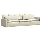 Cuscini da Divano 2 pcs Crema 120 x 40 cm Tessuto in Cords