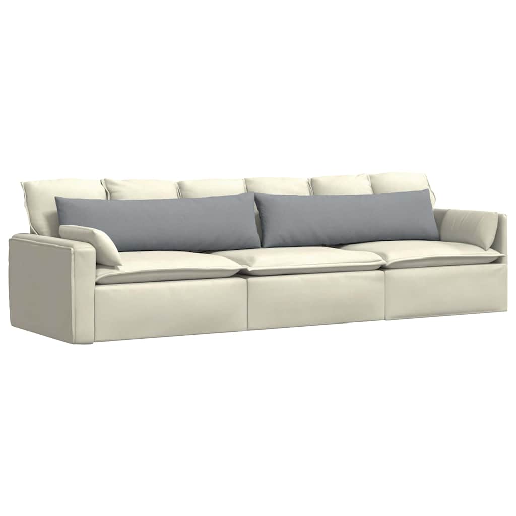 Cuscini da Divano 2 pcs Grigio chiaro 145 x 40 cm Tessuto