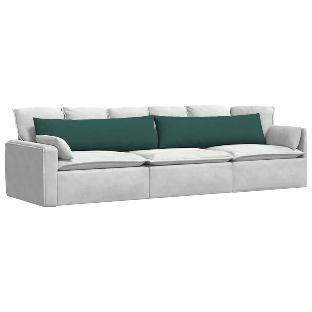 Cuscini da Divano 2 pcs Verde Scuro 145 x 40 cm Tessuto