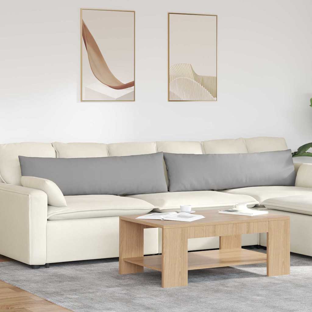 Cuscini da Divano 2 pcs Grigio Nuvola 145 x 40 cm Tessuto