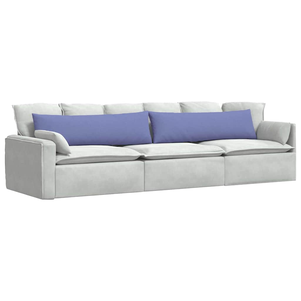 Cuscini da Divano 2 pcs Blu jeans 145 x 40 cm Tessuto