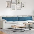 Cuscini da Divano 2 pcs Blu 145 x 40 cm Tessuto in Cords