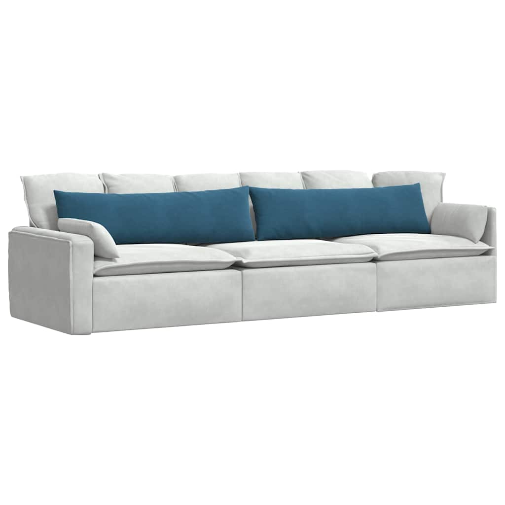Cuscini da Divano 2 pcs Blu 145 x 40 cm Tessuto in Cords