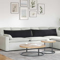 Cuscini da Divano 2 pcs Nero 145 x 40 cm Tessuto in Cords