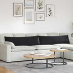 Cuscini da Divano 2 pcs Nero 145 x 40 cm Tessuto in Cords