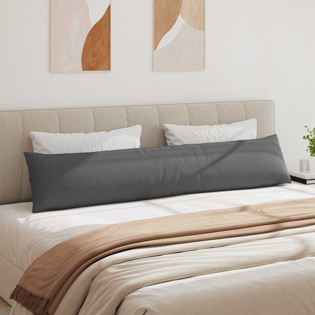 Cuscini da Divano 2 pcs Grigio scuro 200 x 40 cm Tessuto