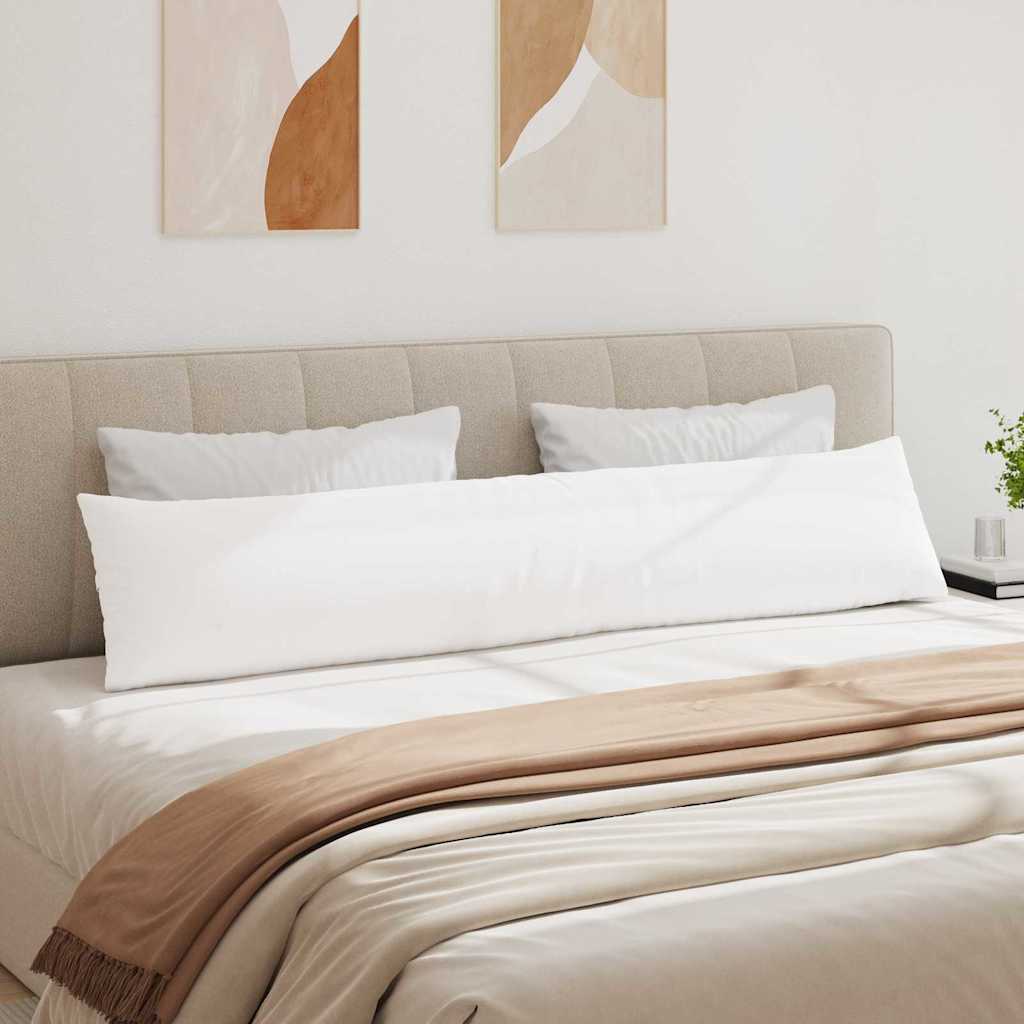 Cuscini da Divano 2 pcs Bianco 200 x 40 cm Tessuto