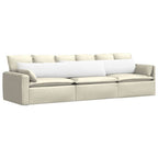 Cuscini da Divano 2 pcs Bianco 200 x 40 cm Tessuto