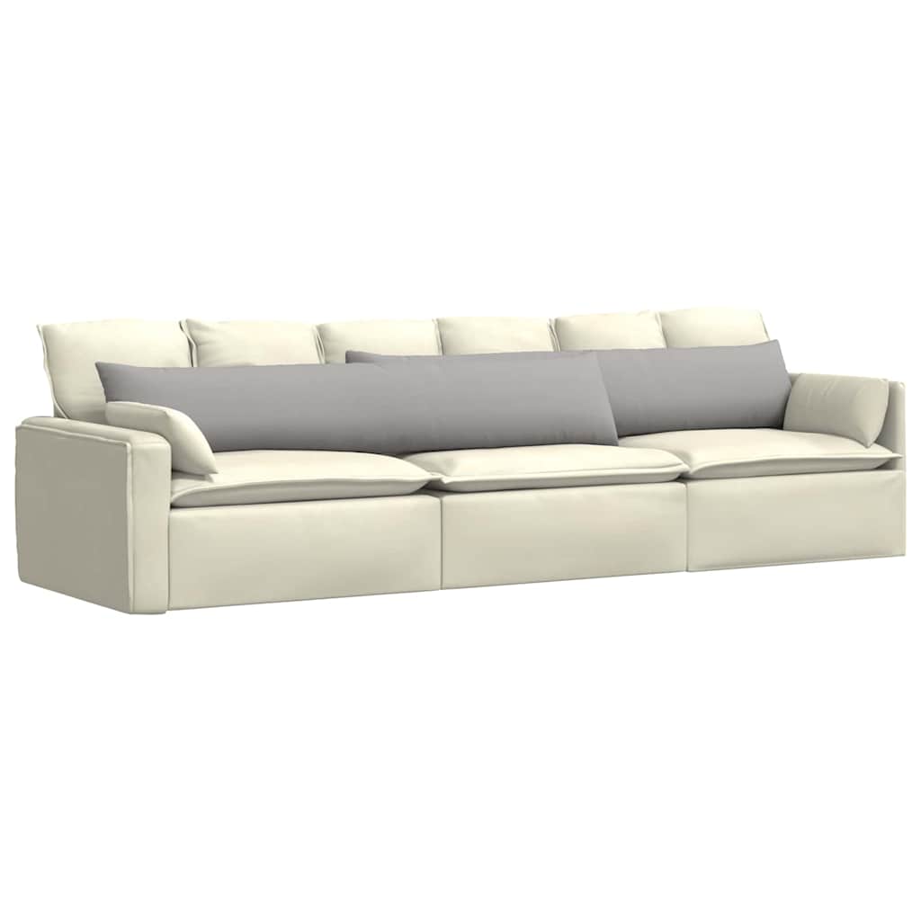 Cuscini da Divano 2 pcs Grigio Nuvola 200 x 40 cm Tessuto
