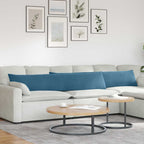 Cuscini da Divano 2 pcs Blu 200 x 40 cm Tessuto in Cords