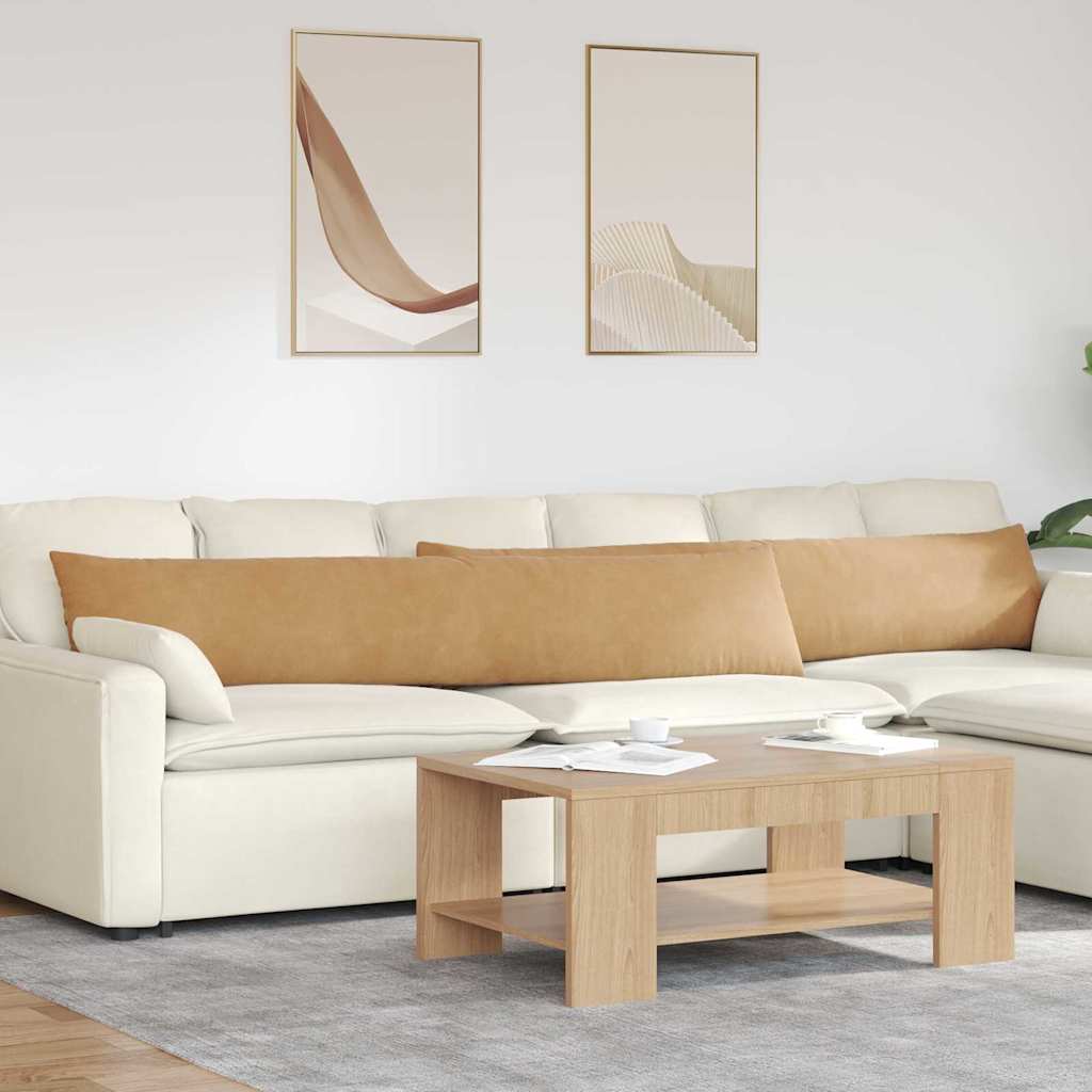 Cuscini da Divano 2 pcs Marrone 200 x 40 cm Tessuto in Cords