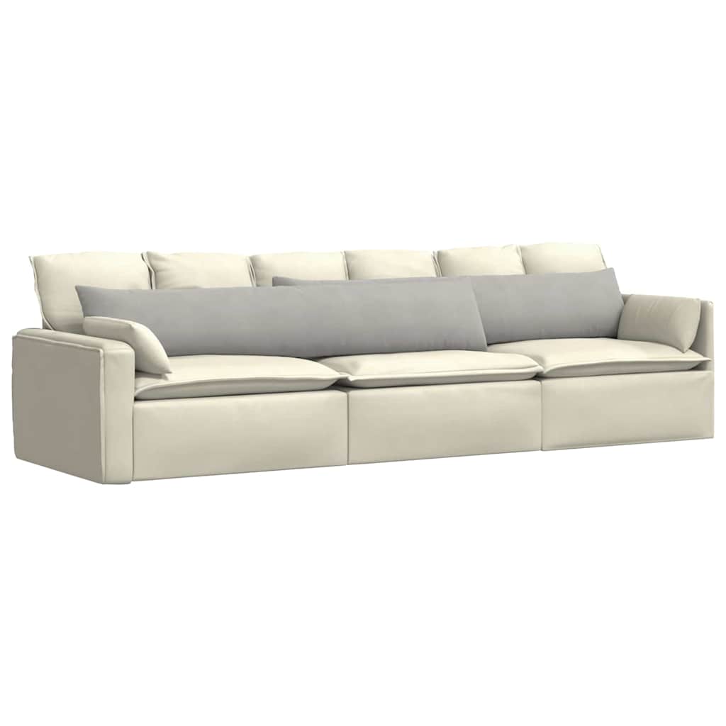Cuscini da Divano 2 pcs Grigio chiaro 200 x 40 cm Tessuto