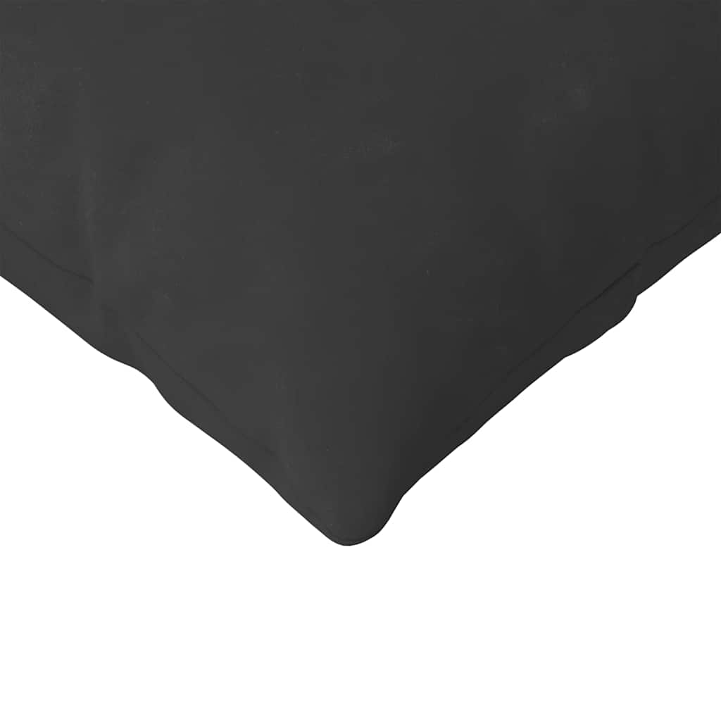 Cuscini da Divano 2 pcs Nero 200 x 40 cm Tessuto