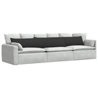 Cuscini da Divano 2 pcs Nero 200 x 40 cm Tessuto