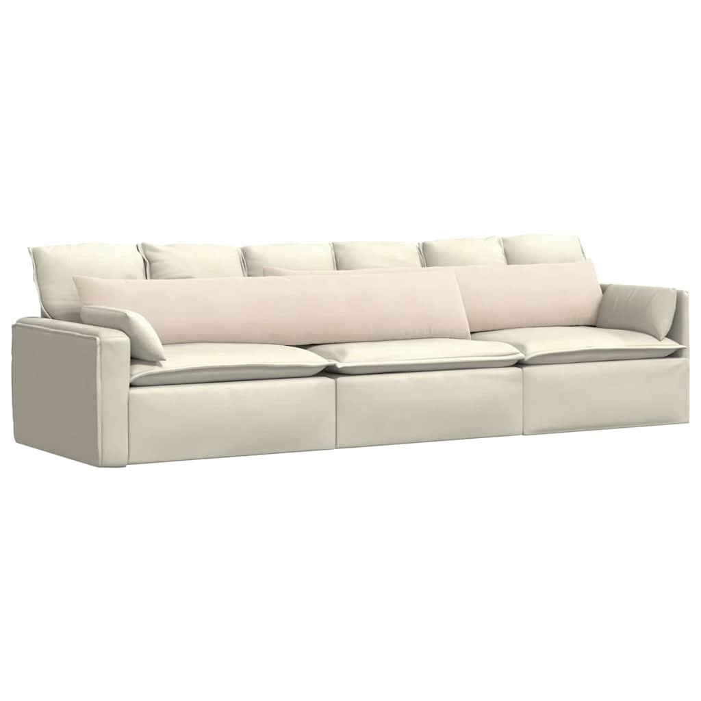 Cuscini da Divano 2 pcs Beige 200 x 40 cm Tessuto