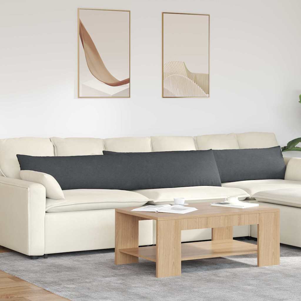 Cuscini da Divano 2 pcs Grigio scuro 200 x 40 cm