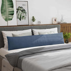 Cuscini da Divano 2 pcs Blu 200 x 40 cm Tessuto in Cords