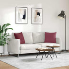 Cuscini da Divano 2 pcs Rosso Vino 45 x 45 cm Tessuto