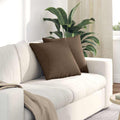 Cuscini da Divano 2 pcs Marrone 45 x 45 cm Tessuto