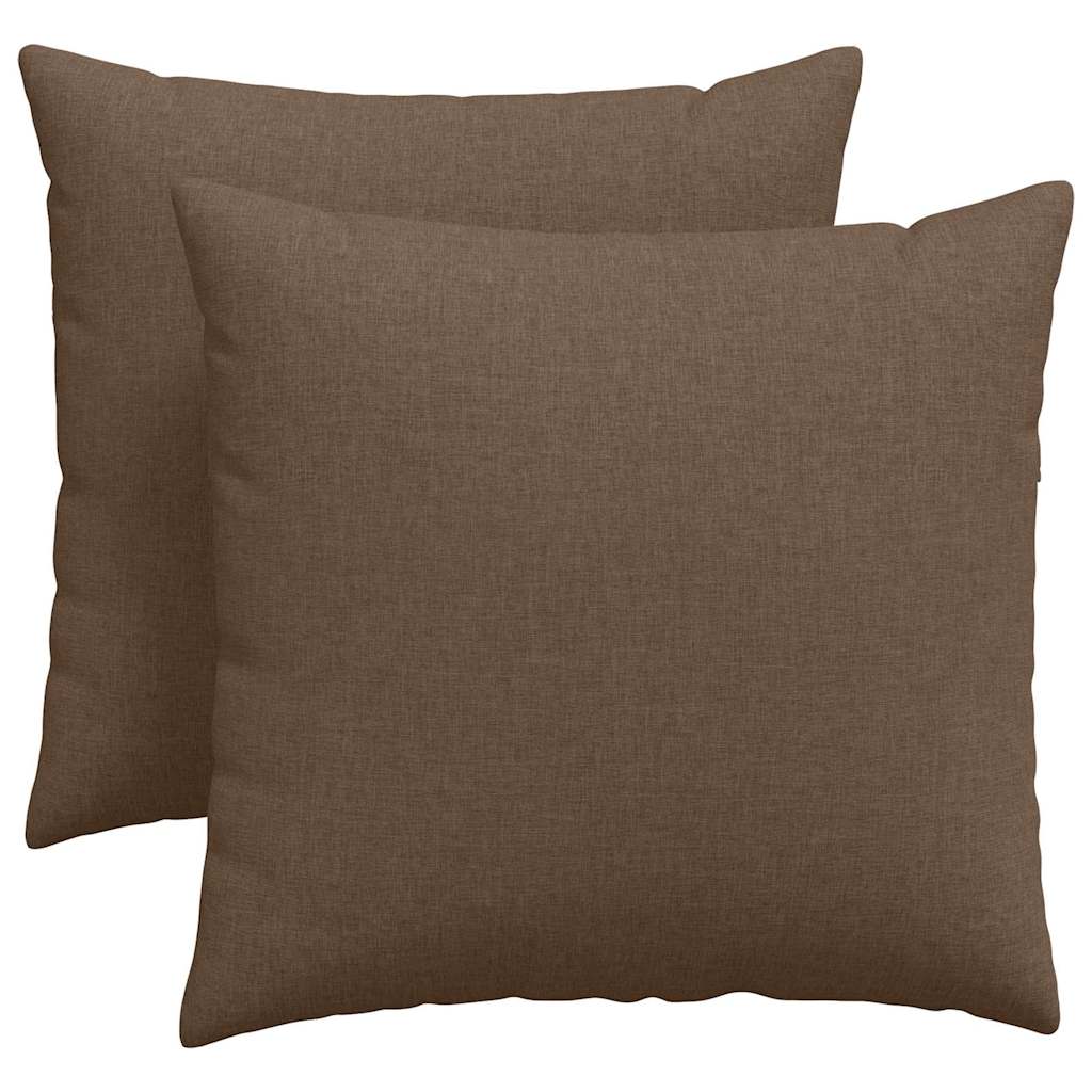 Cuscini da Divano 2 pcs Marrone 45 x 45 cm Tessuto